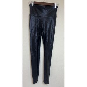 SPANX Faux Leather Leggings Women's Size Medium M Black‎ Style 2437